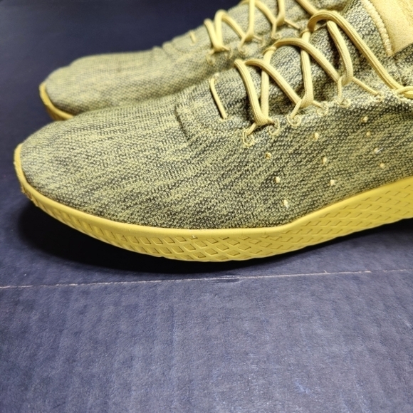 Adidas Pharrell x Tennis Hu Dip-Dyed Pyrite Yellow Black Sneaker Men’s Shoe 11.5 - Picture 5 of 11